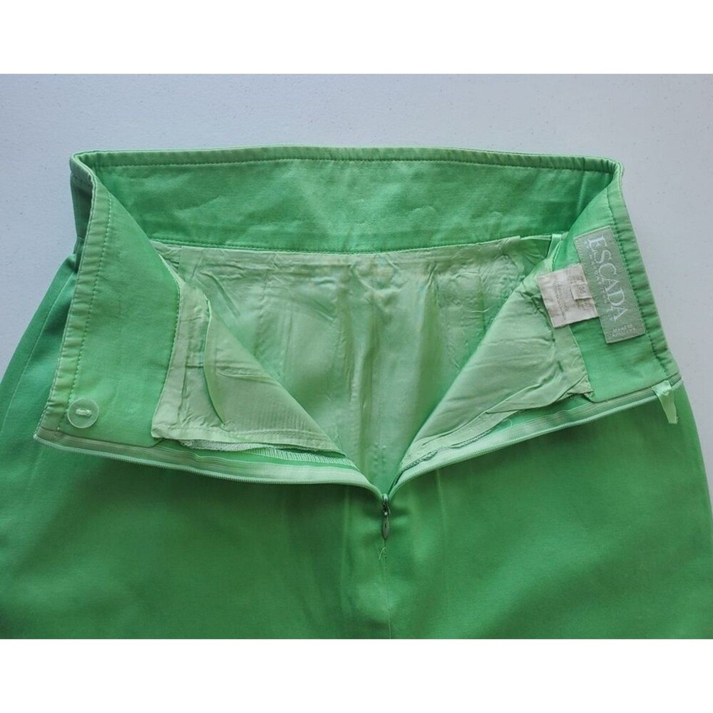 Vintage  Escada Margaretha Ley Green Women’s  Pencil Skirt  EU 36 US 4  Cotton - Picture 7 of 11